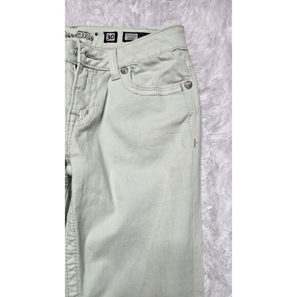 Miss Me Lime Green Embellished Low Rise Skinny Jeans Size 30x32 - Picture 5 of 16